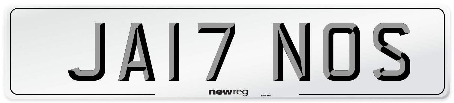 JA17 NOS Number Plate from New Reg